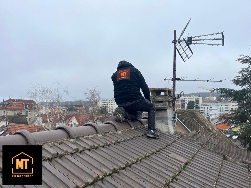 Détection fuite cheminée toiture Chaville 92 intervention couvreur