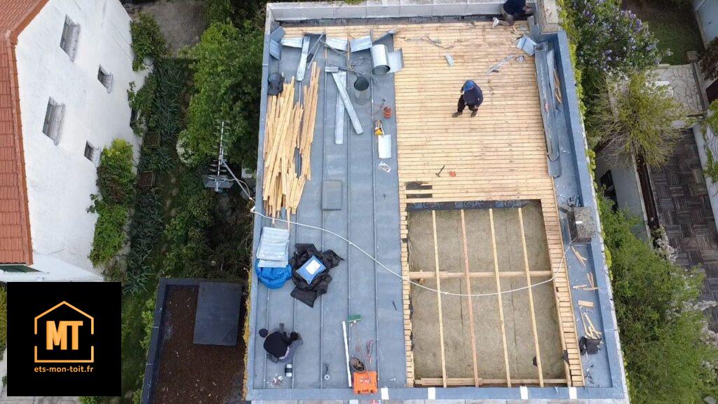 toiture zinc en cours de rénovation malfaçons reprise étanchéité chantier couverture